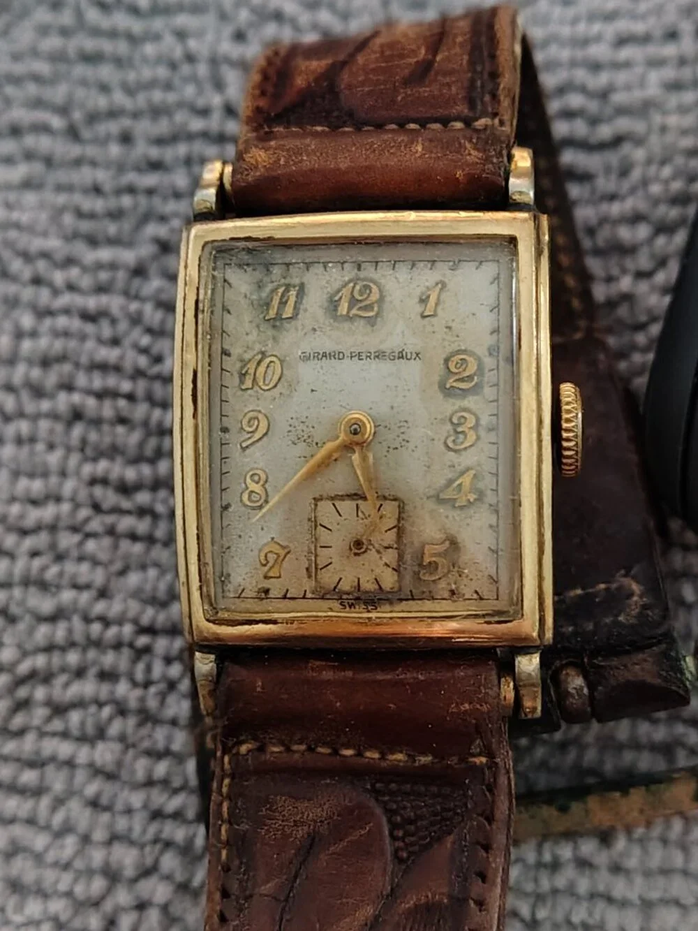10k Gold Filled ​Vintage Working Girard Perregaux Tank Watch Manual Wind